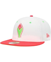 Men's New Era White, Coral Atlanta Braves 150th Anniversary Strawberry Lolli 59FIFTY Fitted Hat