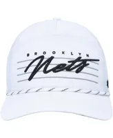 Men's '47 Brand White Brooklyn Nets Downburst Hitch Snapback Hat