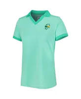 Women's FootJoy Mint Wm Phoenix Open End on End Lisle ProDry V-Neck Golf Polo Shirt