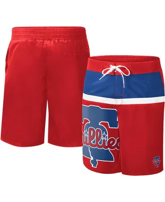 Men's G-iii Sports by Carl Banks Red Philadelphia Phillies Sea Wind Swim Shorts