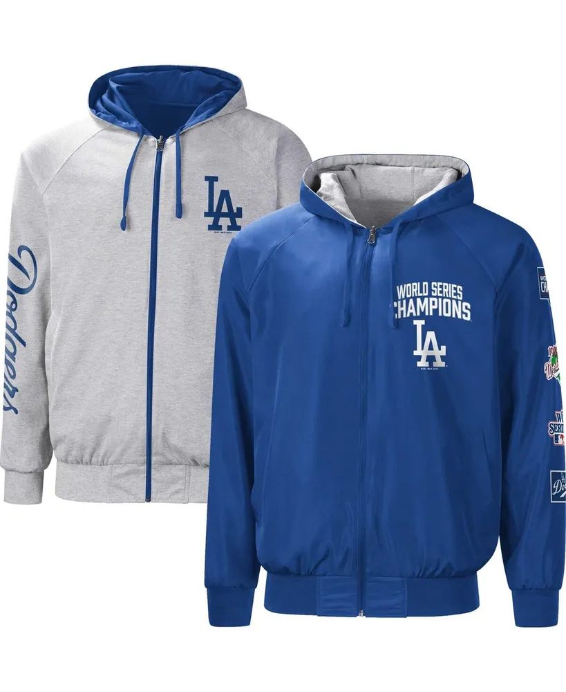 Los Angeles Dodgers Two-Tone Reversible Fleece Jacket - Gray/Royal