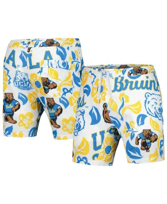 Men's Wes & Willy White Ucla Bruins Vault Tech Swimming Trunks