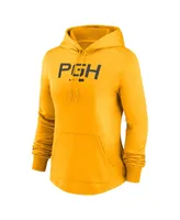 Women's Nike Gold Pittsburgh Pirates 2023 City Connect Pregame Performance Pullover Hoodie