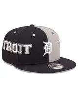 Men's New Era Navy, Gray Detroit Tigers Team Split 9FIFTY Snapback Hat