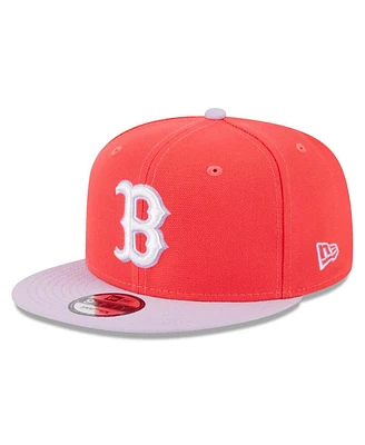Men's New Era Red, Purple Boston Red Sox Spring Basic Two-Tone 9FIFTY Snapback Hat
