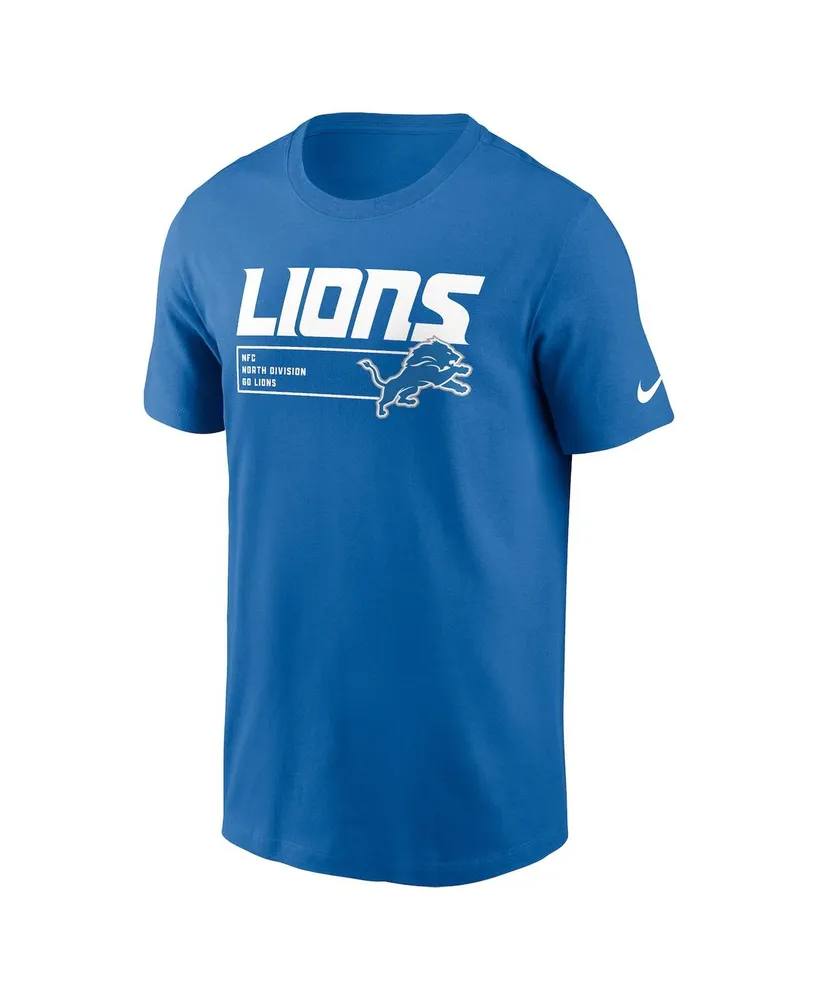 Men's Nike Blue Detroit Lions Division Essential T-shirt