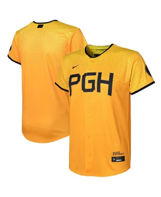 Preschool Boys and Girls Nike Gold Pittsburgh Pirates 2023 City Connect Replica jersey
