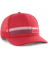 Men's '47 Brand Red Los Angeles Angels Rangefinder Brrr Trucker Adjustable Hat