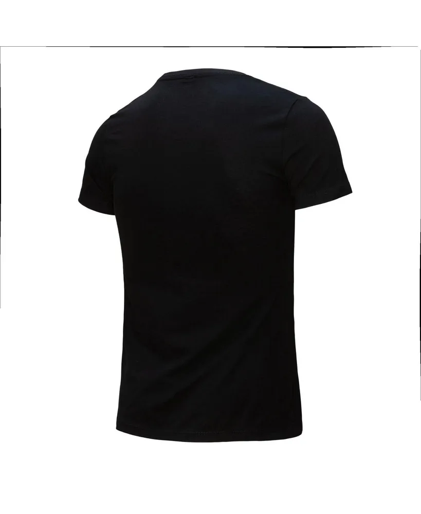 Women's Mitchell & Ness Black Inter Miami Cf Reflective Pattern Stripe T-shirt