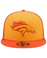 Men's New Era Orange Denver Broncos Tri-Tone 59FIFTY Fitted Hat