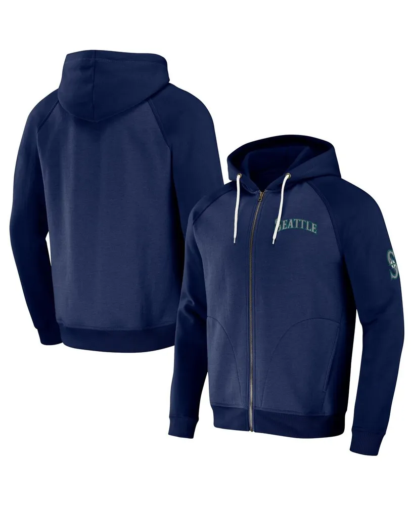 Men's Darius Rucker Collection by Fanatics Navy Seattle Mariners Raglan Full-Zip Hoodie