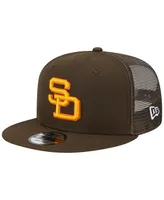 Men's New Era Brown San Diego Padres Cooperstown Collection Team Color Trucker 9FIFTY Snapback Hat