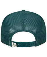 Men's New Era Green Oakland Athletics Team Color Trucker 9FIFTY Snapback Hat