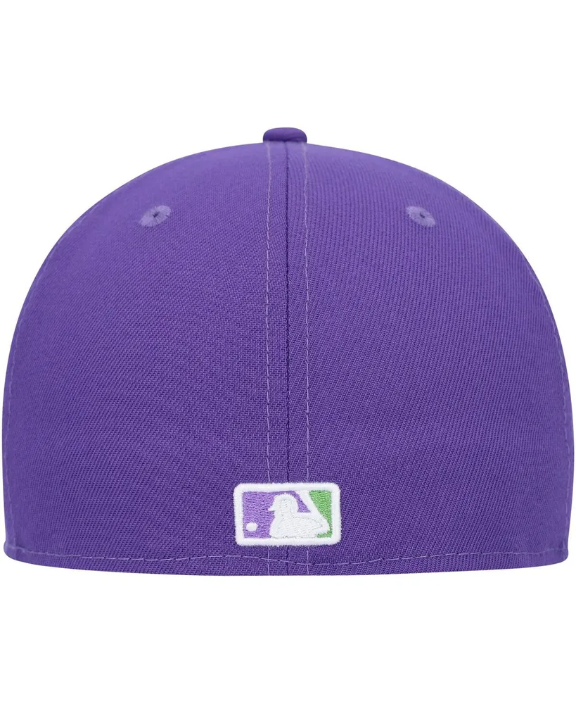 Men's New Era Purple Chicago White Sox Lime Side Patch 59FIFTY Fitted Hat