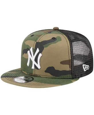 Men's New Era Camo New York Yankees Woodland Camo Trucker 9FIFTY Snapback Hat