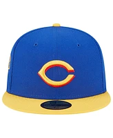 Men's New Era Royal, Yellow Cincinnati Reds Empire 59FIFTY Fitted Hat