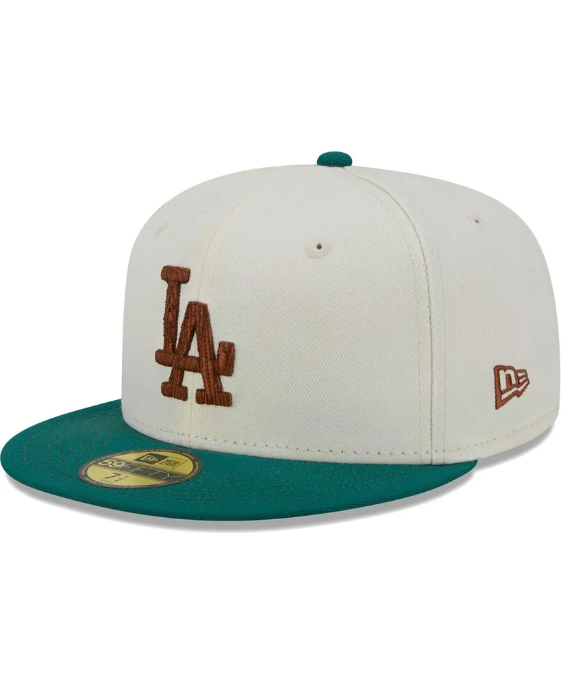 Men's New Era White Los Angeles Dodgers Cooperstown Collection Camp 59FIFTY Fitted Hat