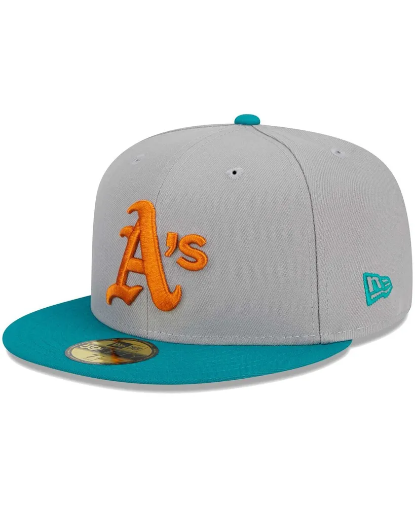 Men's New Era Gray, Teal Oakland Athletics 59FIFTY Fitted Hat