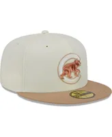 Men's New Era Cream Atlanta Braves Chrome Camel Rust Undervisor 59FIFTY Fitted Hat