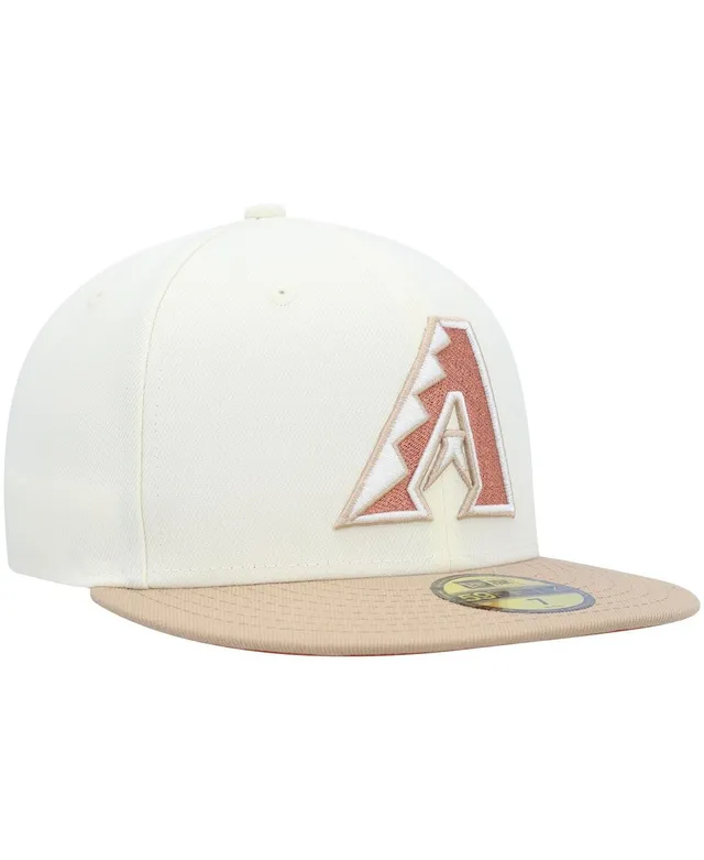 Men's New Era Cream Atlanta Braves Chrome Camel Rust Undervisor 59FIFTY Fitted Hat