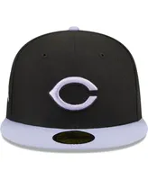 Men's New Era Black Cincinnati Reds Side Patch 59FIFTY Fitted Hat