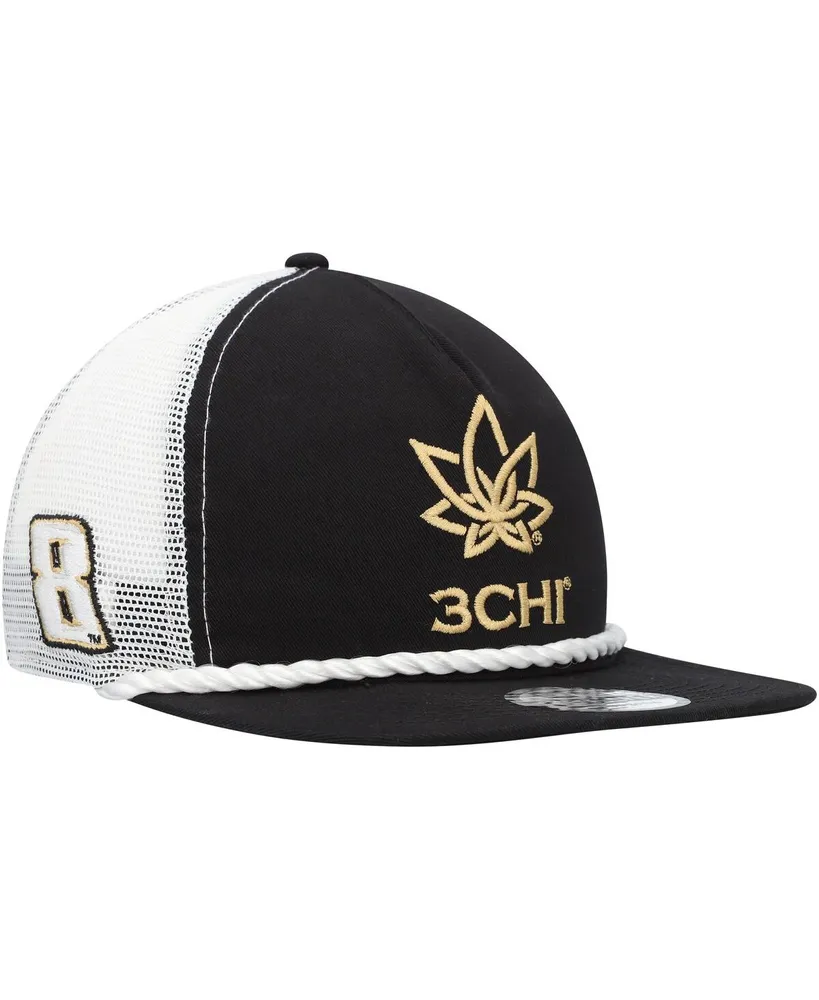 Men's New Era Black Kyle Busch 3Chi Golfer Snapback Hat