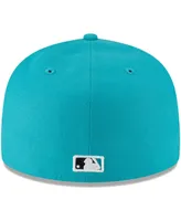 Men's New Era Teal Florida Marlins Cooperstown Collection Turn Back The Clock 59FIFTY Fitted Hat