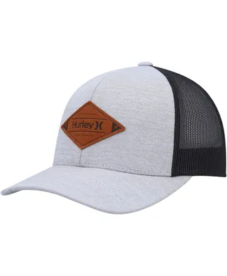 Men's Hurley Gray, Black Mesa Trucker Snapback Hat