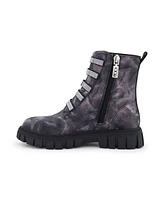 Dkny Big Girls Carrie Side Zipper Moto Shine Boots