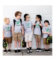 Sweet Wink Toddler Boys Roaring Into First Grade Short Sleeve T-Shirt