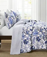 Lush Decor Cynthia Jacobean Floral 3-Piece Quilt Set, Full/Queen