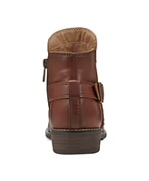 Earth Women's Naira Round Toe Ruched Casual Booties