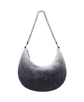 Nina Crystal Ombre Satin Hobo