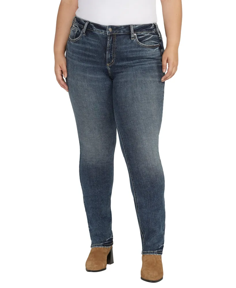 Silver Jeans Co. Plus Suki Mid Rise Curvy Fit Straight Leg