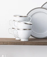 Noritake Charlotta Platinum 4 Piece Cups Set, Service for 4