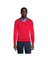 Lands' End Men's Cotton Modal Fine Gauge V-neck Sweater