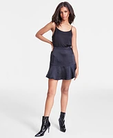 Bar Iii Women's Satin Mini Skirt, Created for Macy's