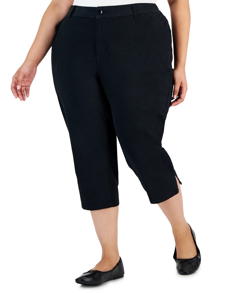 Style & Co Women's Plus Mid-Rise Comfort Waist Capri Pants