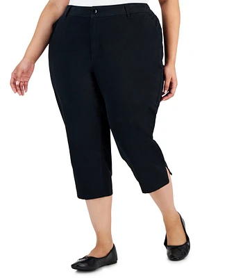 Style & Co Women's Plus Mid-Rise Comfort Waist Capri Pants