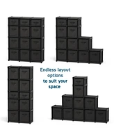 Heavy Duty Cube Storage Organizer with Fabric Bins