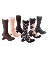 Mio Marino Men's Earthy Haze Dress Crew Socks 6 Pack