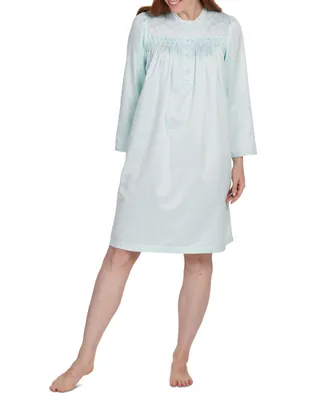 Miss Elaine Women's Embroidered Short Nightgown