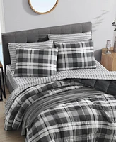 Nautica Cross View Plaid Brushed Micro Suede 3 Piece Comforter Set