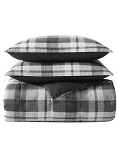 Nautica Cross View Plaid Brushed Micro Suede 3 Piece Comforter Set