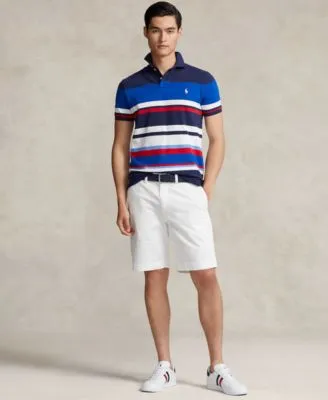 Polo Ralph Lauren Mens Mesh Polo Shirt Shorts Waxed Belt Sneakers