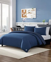 Nautica Longdale Solid Stripe Brushed Microfiber Piece Duvet Cover Set