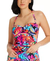 Bleu by Rod Beattie Women's Bold Rush Draped Tankini Top