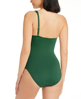 Bleu by Rod Beattie Women's Ring Master One-Shoulder One-Piece Swimsuit