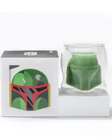 JoyJolt Star Wars Boba Fett 3D Helmet Double Wall Drinking Glass 6.5 Oz