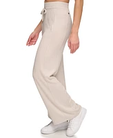 Andrew Marc Sport Women's High Rise Hacci Wide Leg Pants with Pockets